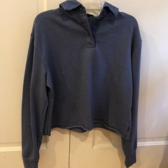 Cotton On Tops - long sleeve collared blue shirt